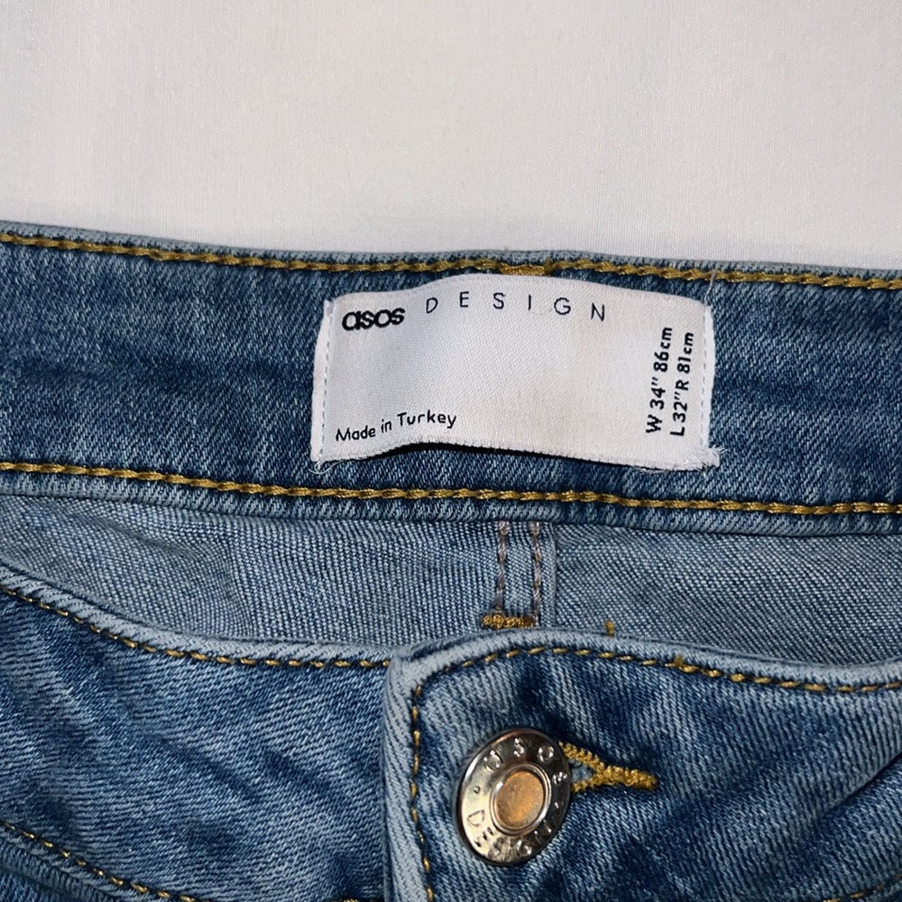 Asos men’s boot cut fitted denim 34X 32 brand new - Picture 5 of 7
